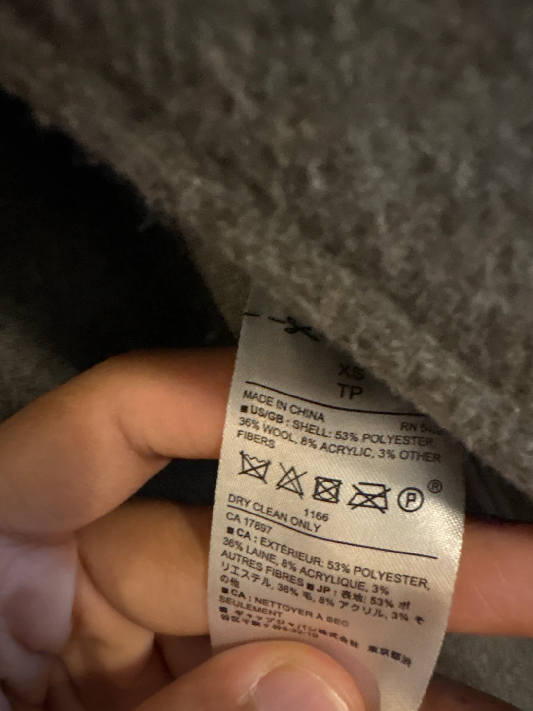 Banana Republic Grey Wool Blend Wrap Coat XS - photo 4