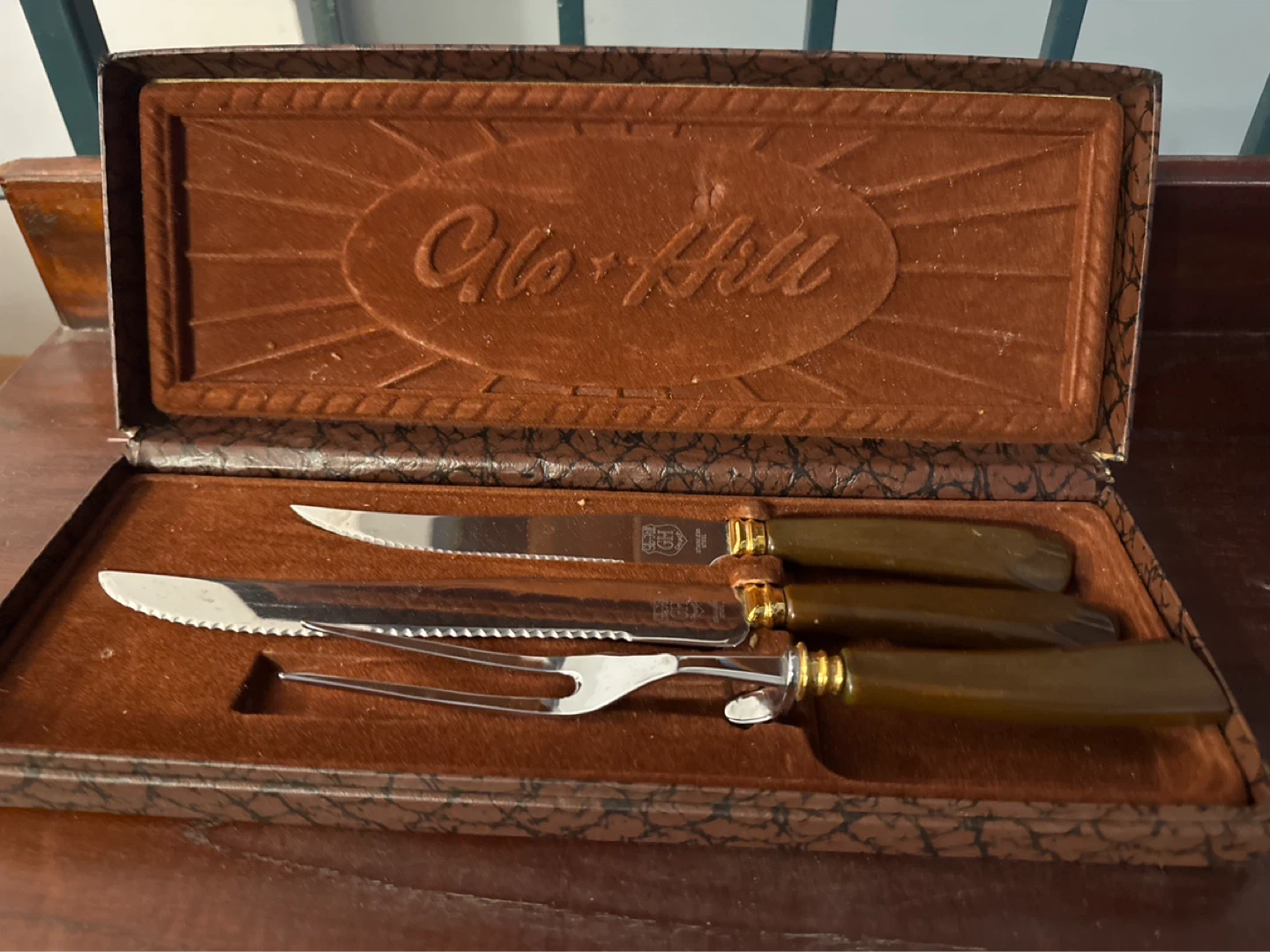 Glo-Hill Stainless Steel Carving Set with Case - photo 2
