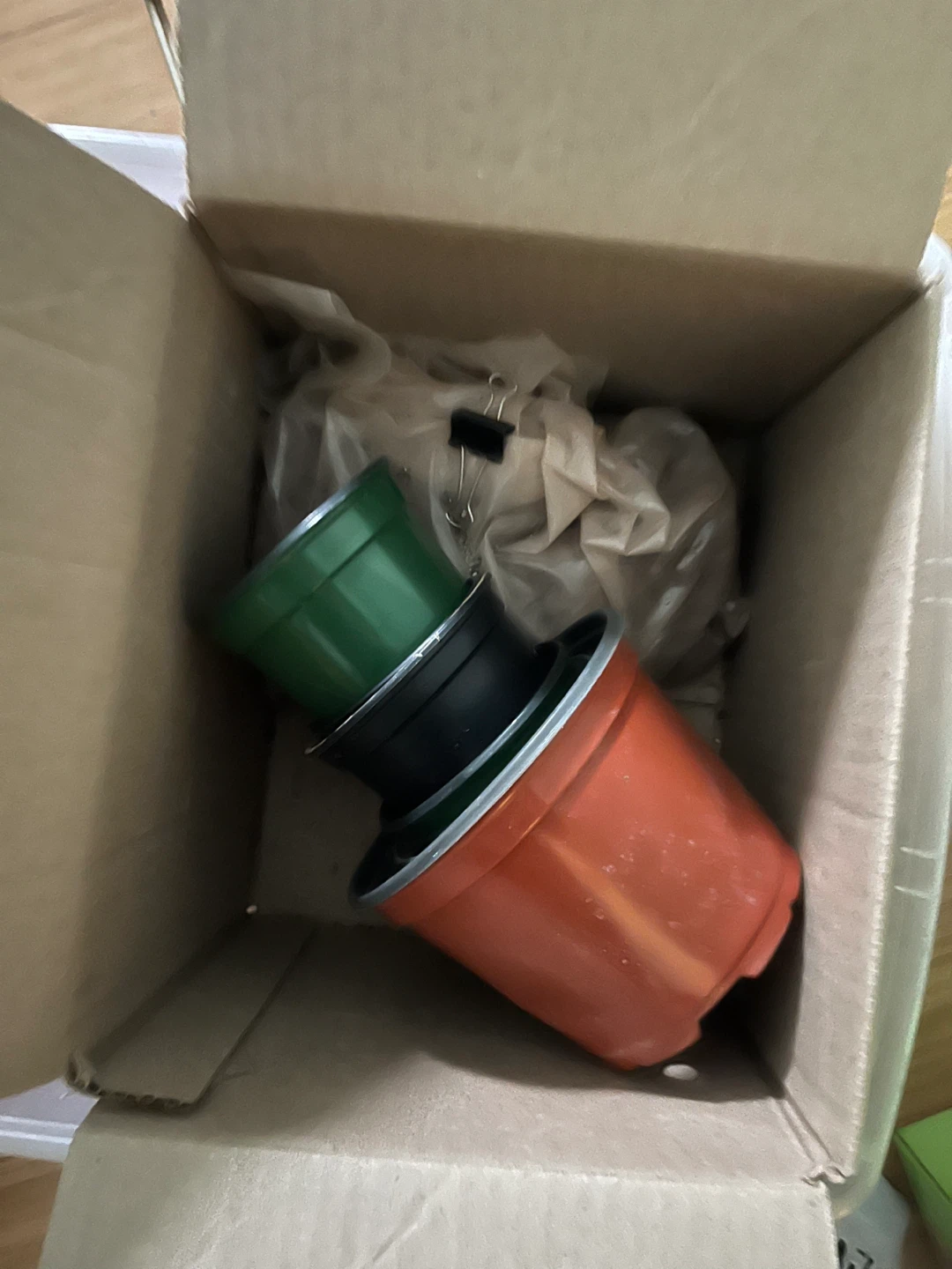 Assorted Colour Plastic Plant Pots