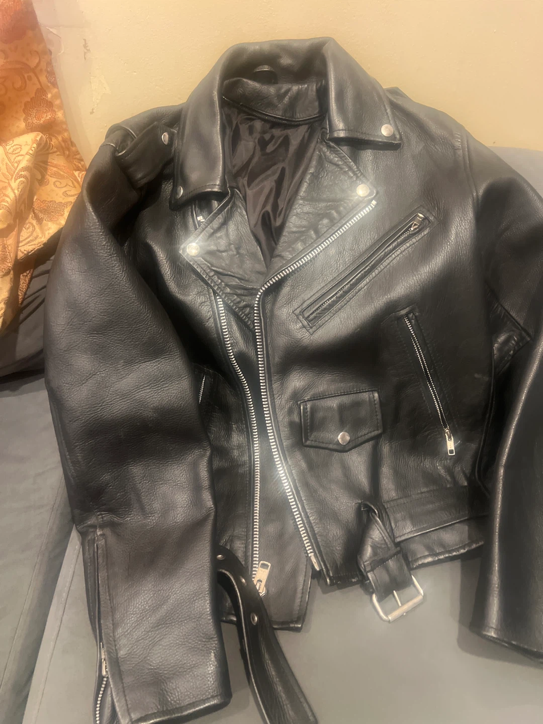 Black Leather Motorcycle Jacket