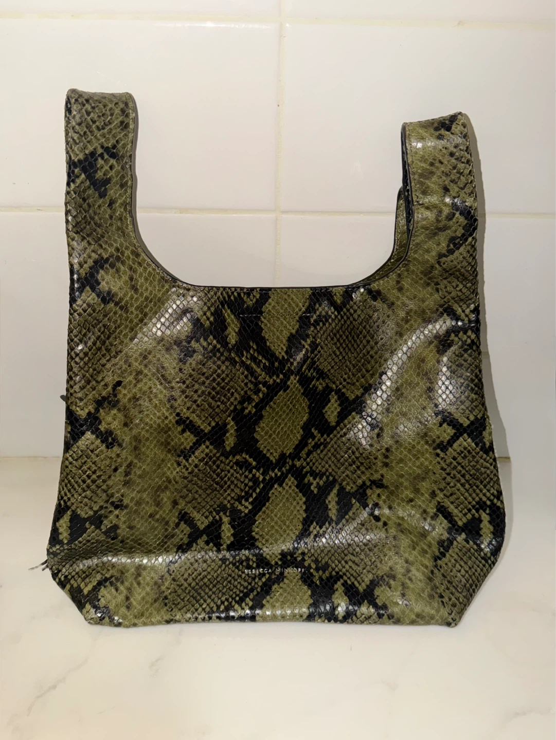 Rebecca Minkoff Green Snakeskin Shoulder Bag