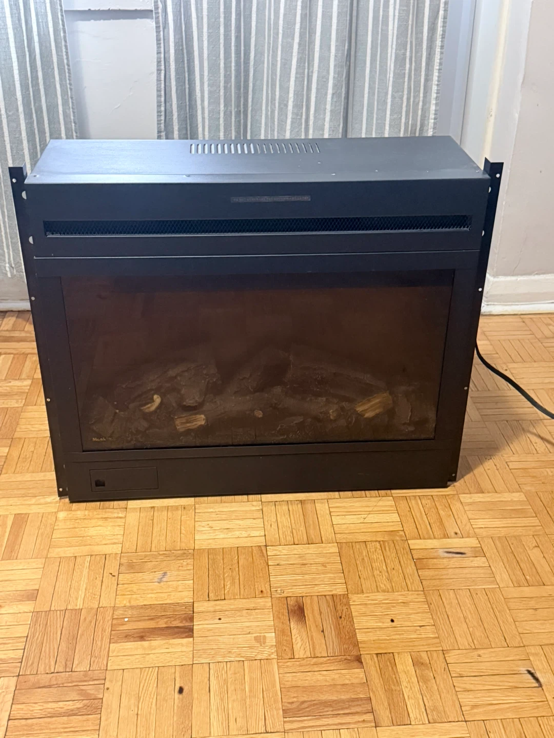 Black Electric Fireplace Insert