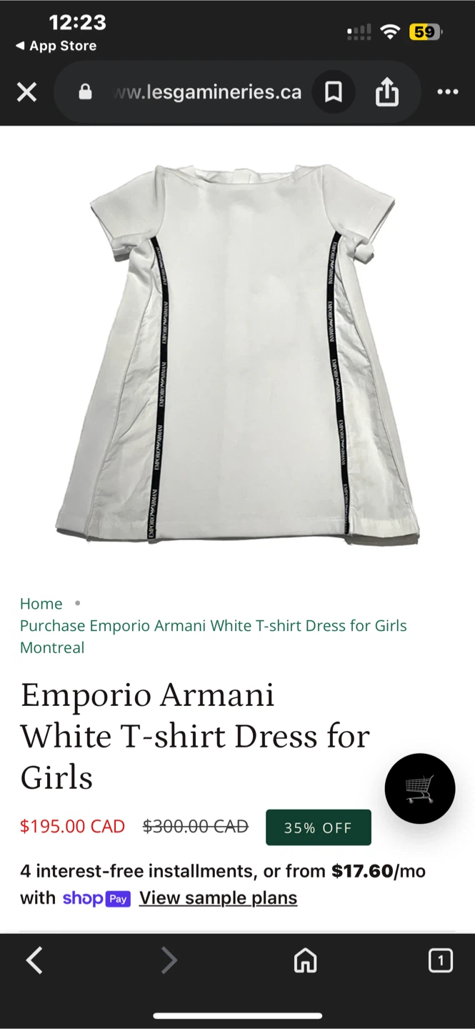 Emporio Armani Black T-Shirt Dress with Logo Tape - Girls - photo 4