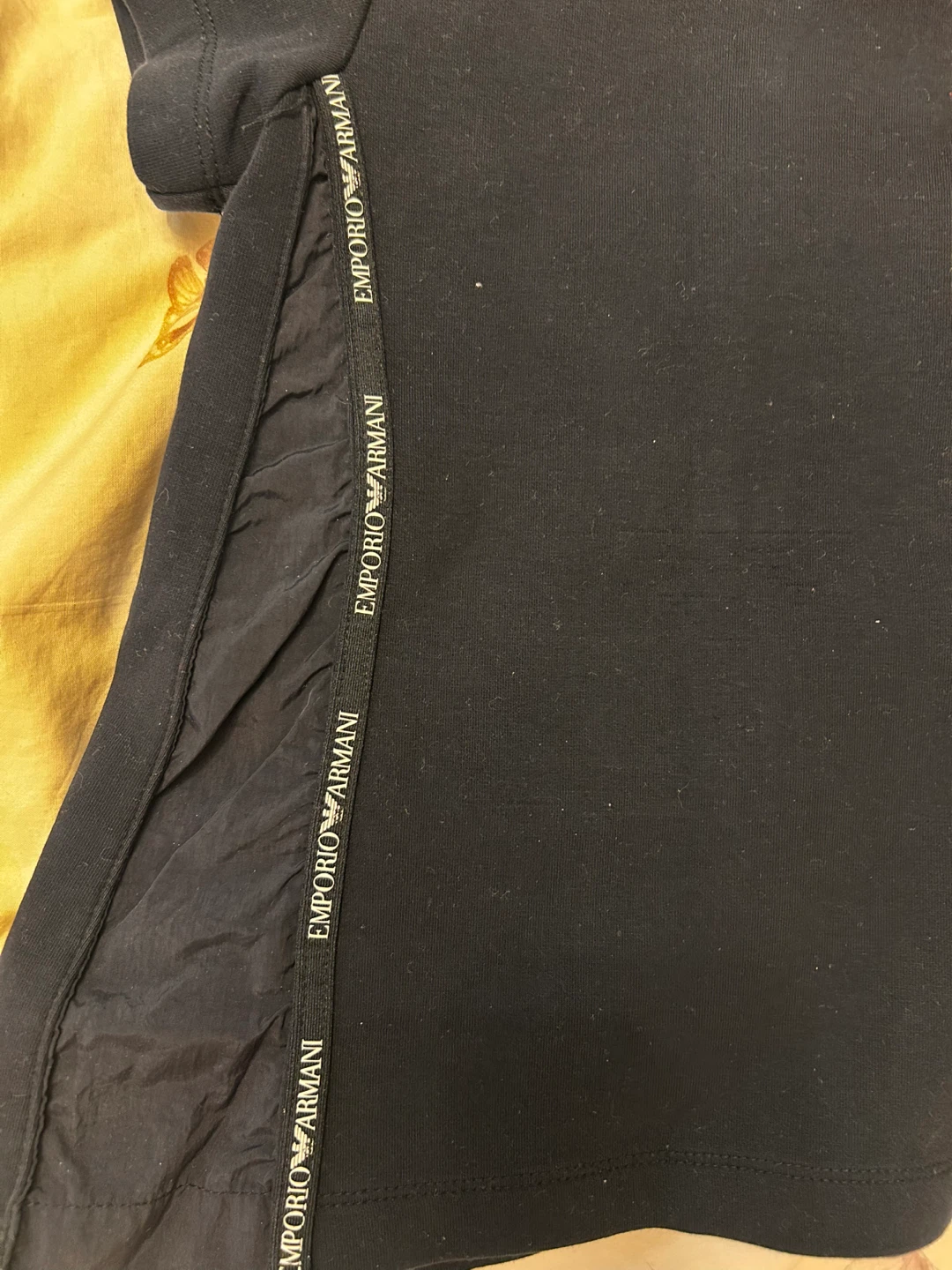 Emporio Armani Black T-Shirt Dress with Logo Tape - Girls - photo 3
