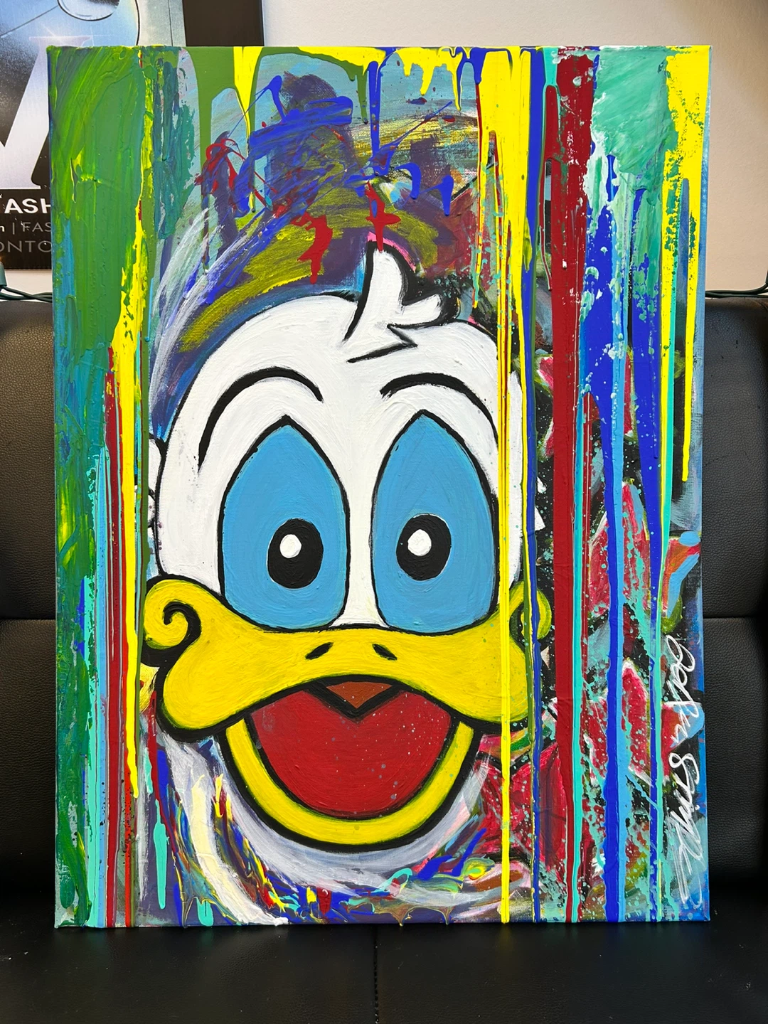 Donald Duck Pop Art Canvas Painting - photo 2