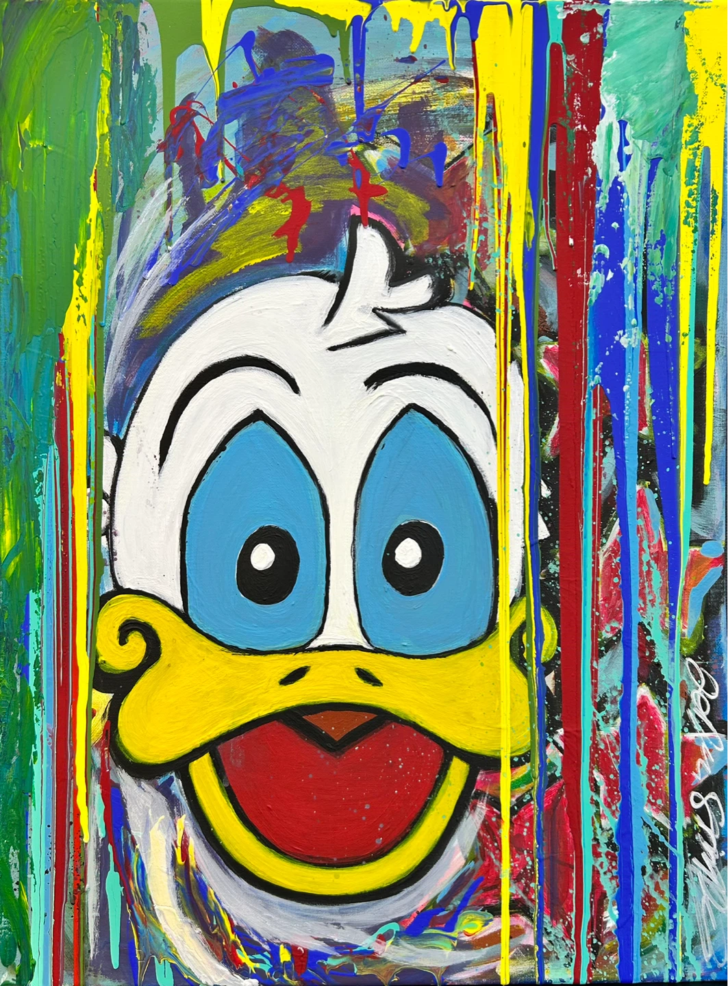 Donald Duck Pop Art Canvas Painting
