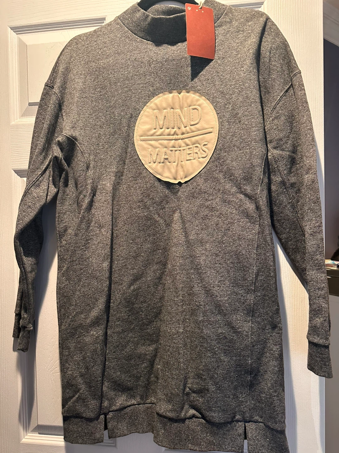Pull & Bear Grey "Mind Matters" Graphic Sweatdress