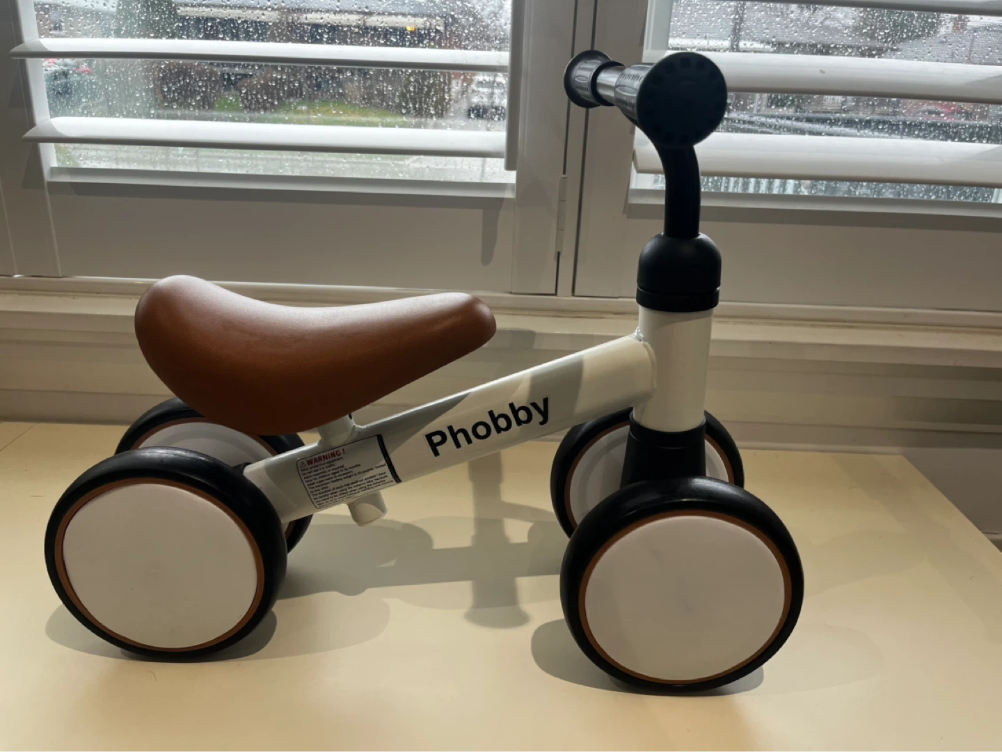 Phobby Balance Bike - White & Brown