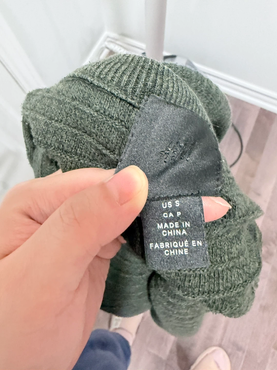 H&M Men's Striped Crewneck Sweater - Green, Size S - photo 4