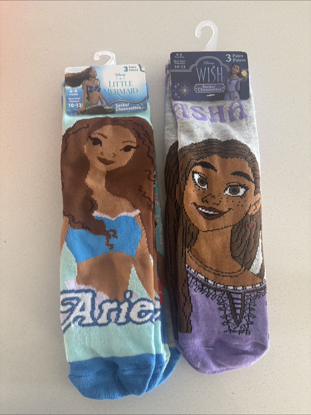 Disney themed socks 6 pairs