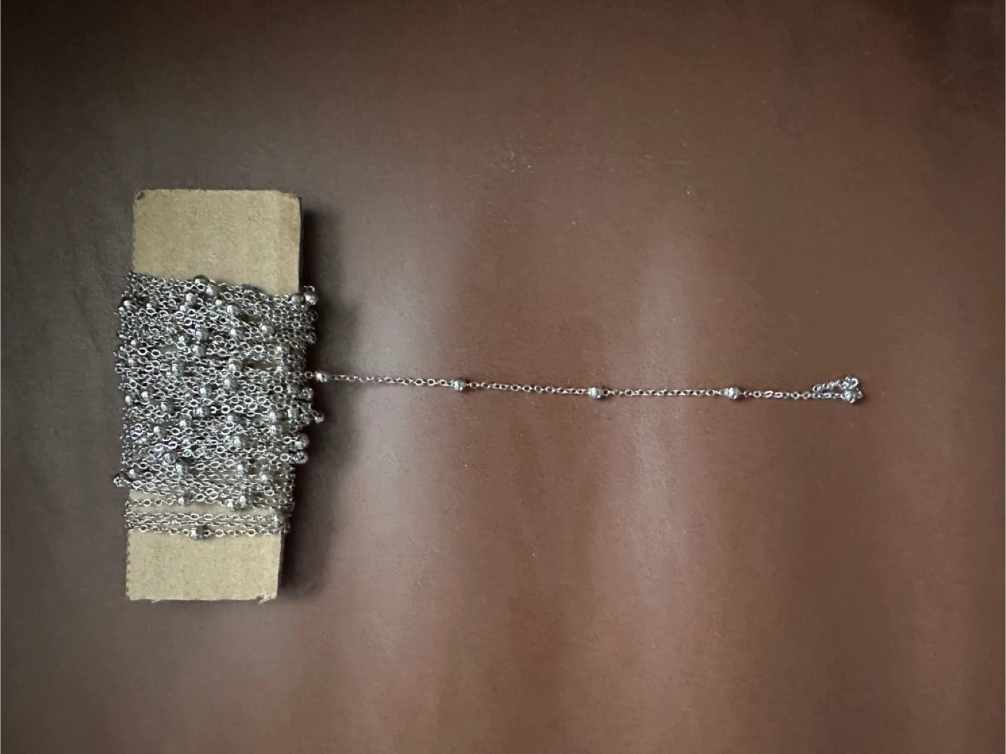 Silver-tone Beaded Chain $2