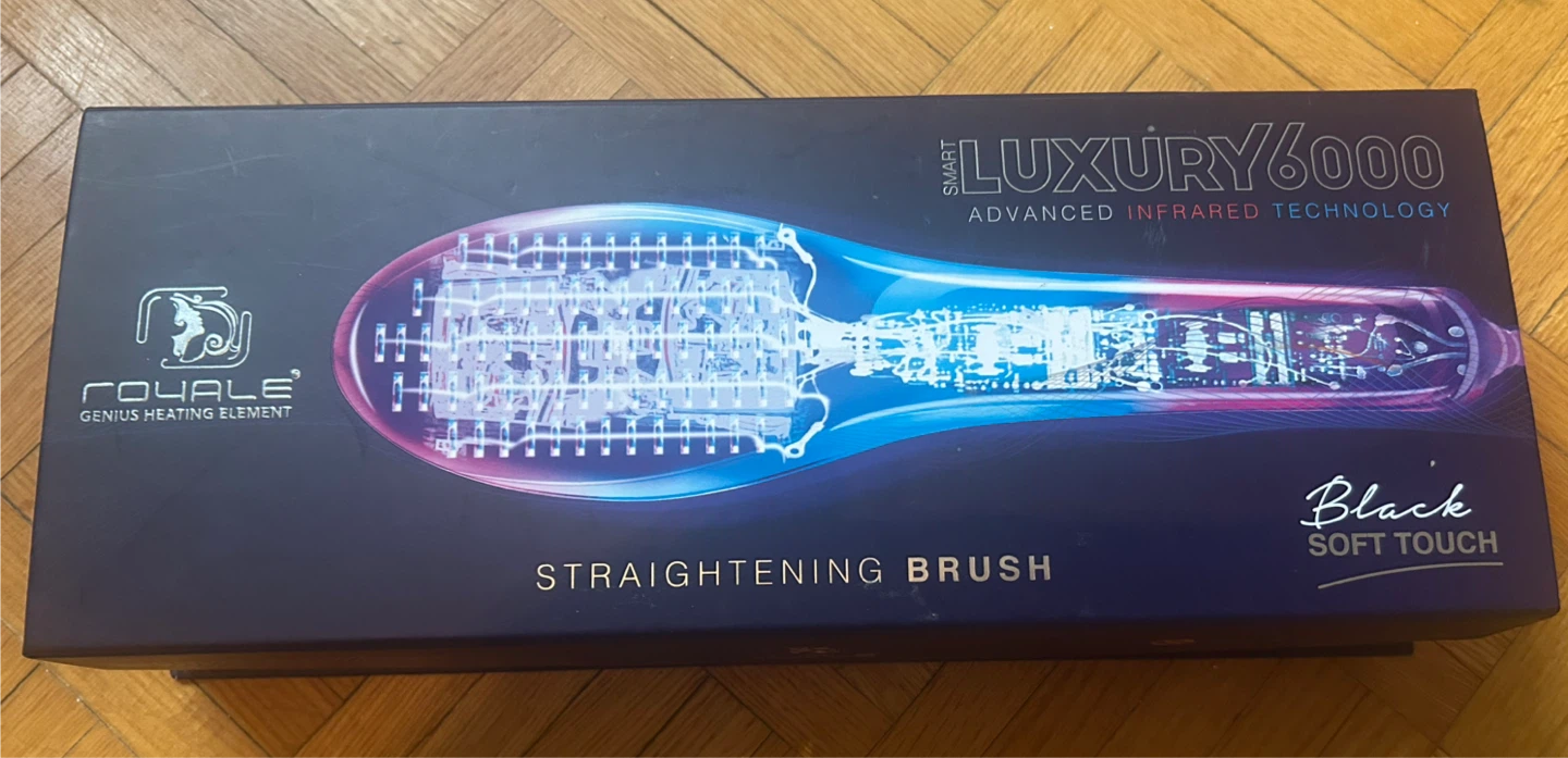 Royale Luxury 6000 hair Straightening Brush ceramic