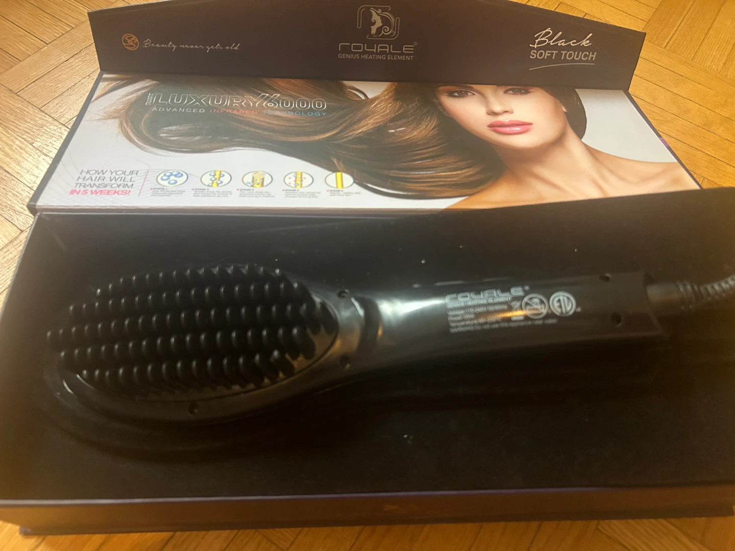 Royale Luxury 6000 hair Straightening Brush ceramic - photo 4