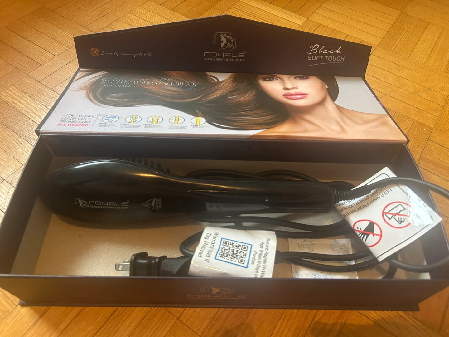 Royale Luxury 6000 hair Straightening Brush ceramic - photo 5