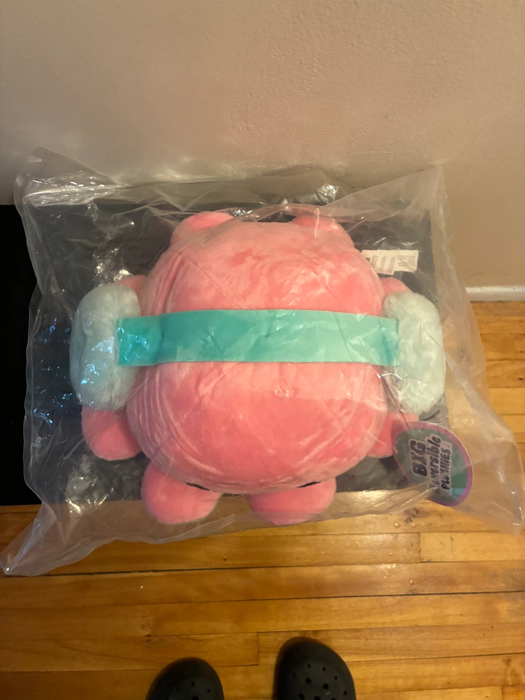 TeeTurtle Big Reversible Plushy - Pink/Green Octopus - photo 2