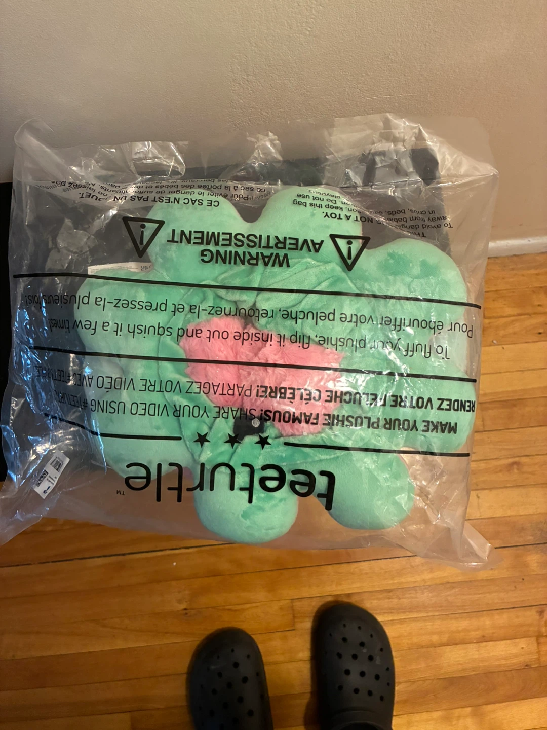 TeeTurtle Big Reversible Plushy - Pink/Green Octopus - photo 4