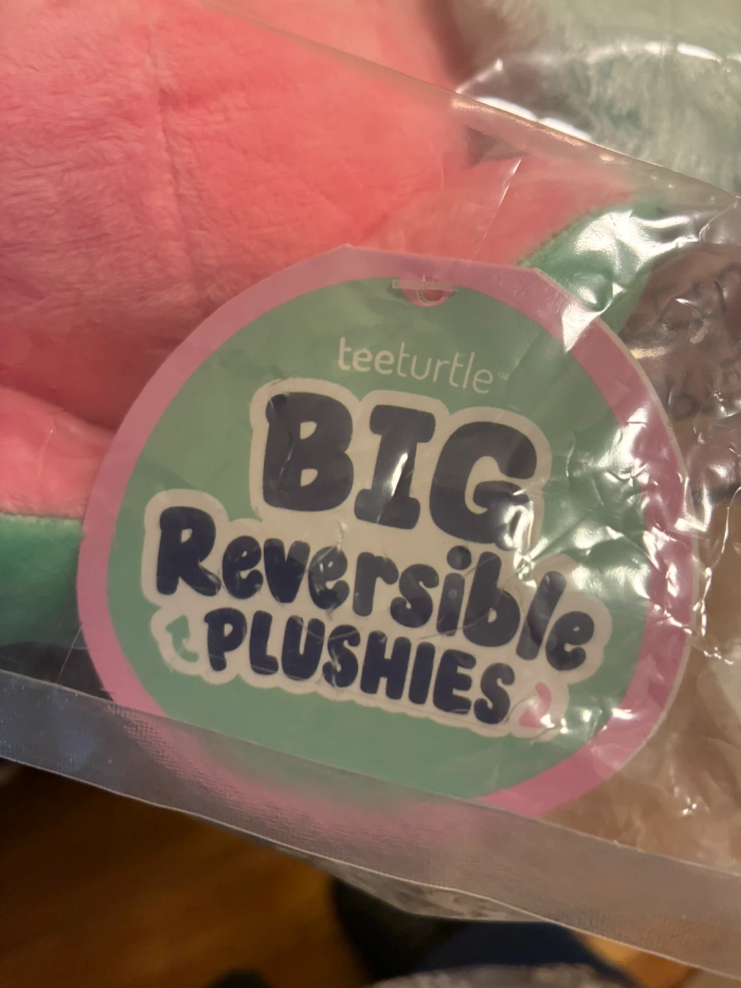 TeeTurtle Big Reversible Plushy - Pink/Green Octopus - photo 3