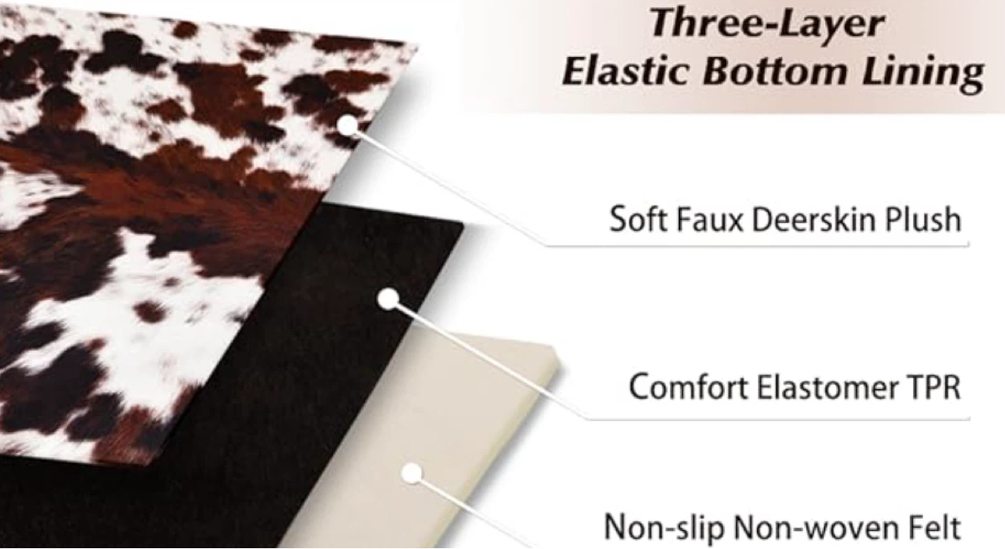 Faux Cowhide Area Rug - Brown and White - photo 4