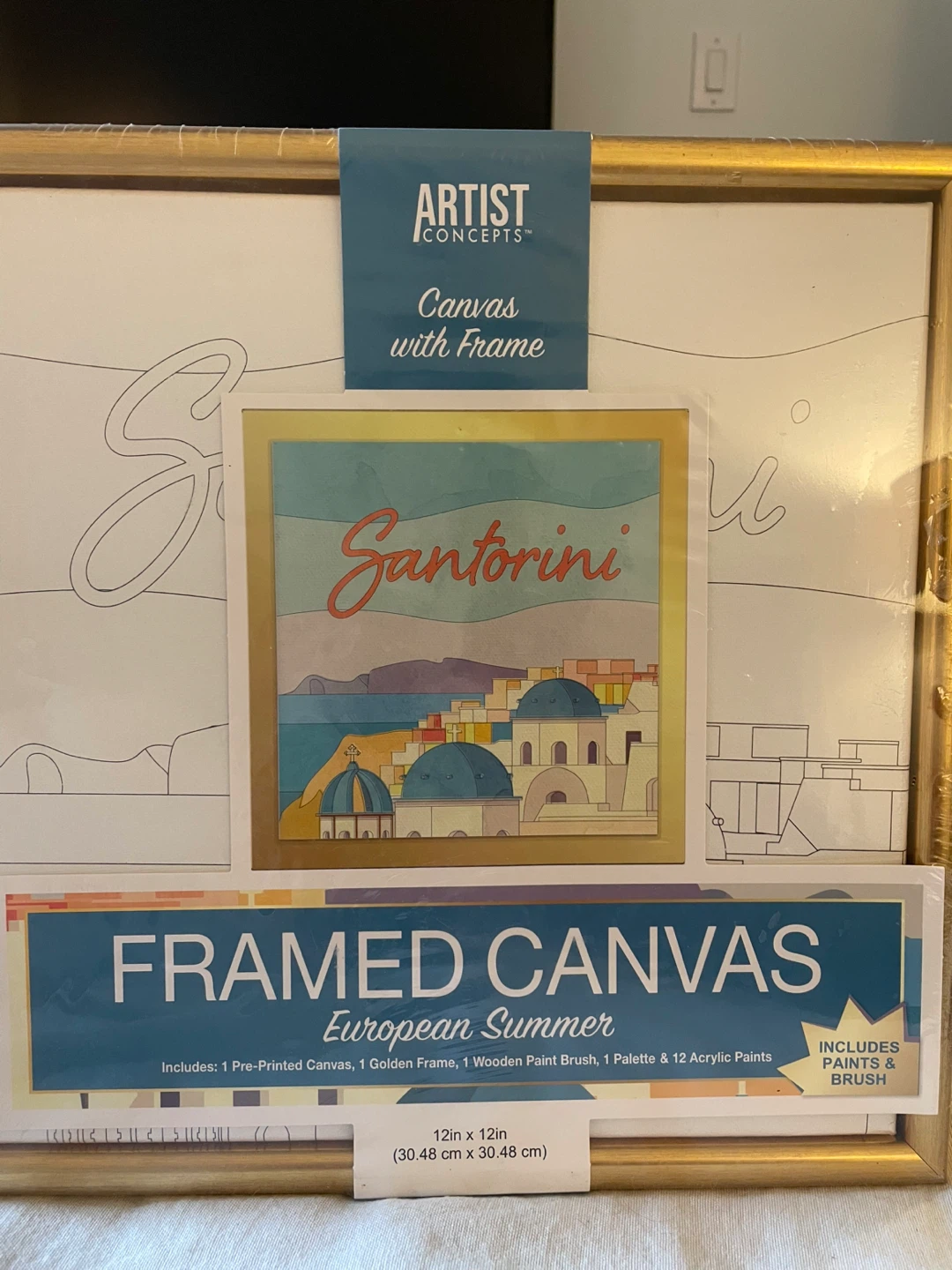 Artist Concepts "Santorini" Framed Canvas Paint Kit
