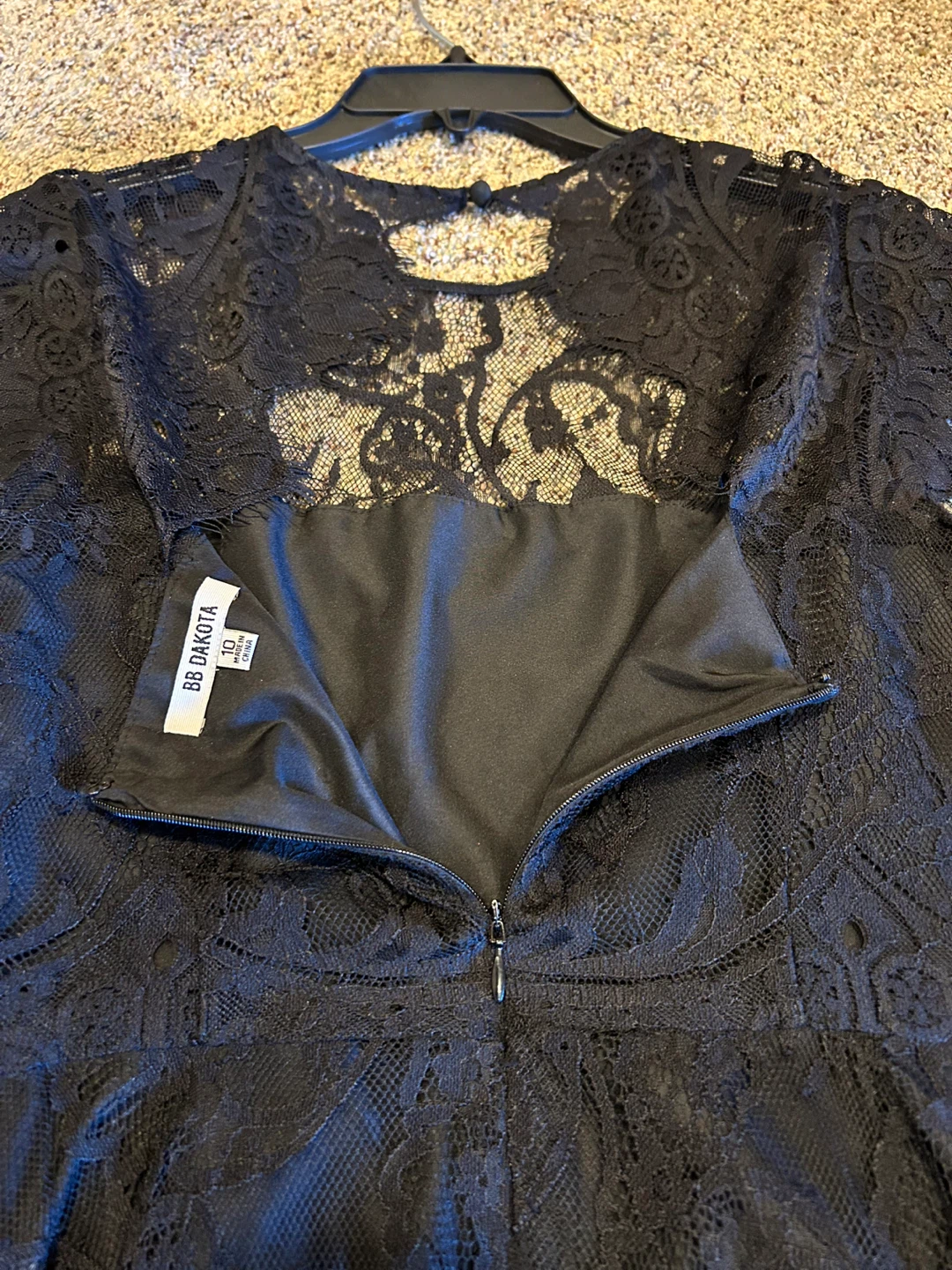 BB Dakota Black Lace Dress Size 10 - photo 4