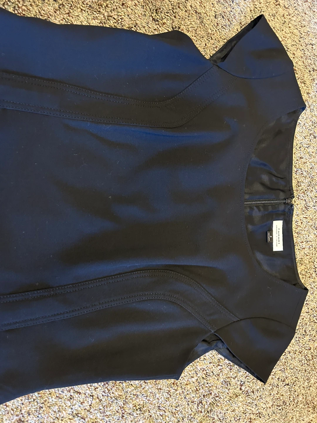 Tahari Arthur S. Levine Black Sheath Dress Size 6 - photo 2