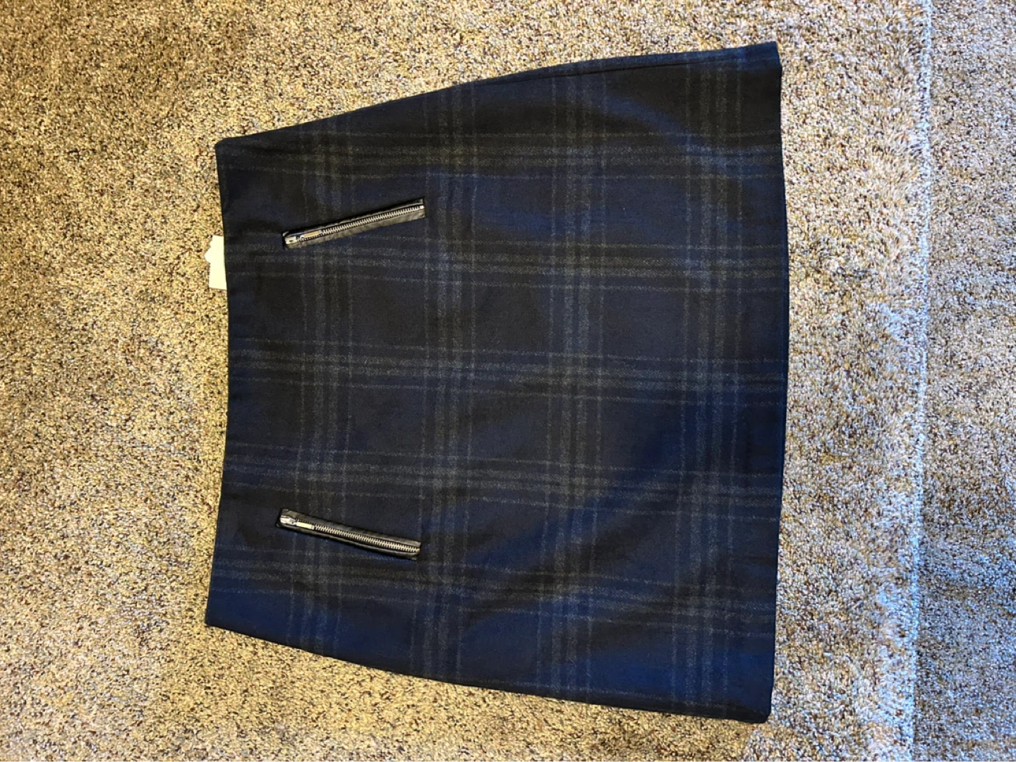 Paraphrase Tartan Mini Skirt Size 10 with Zipper Pockets