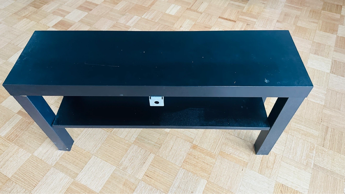 Black TV Stand with Shelf