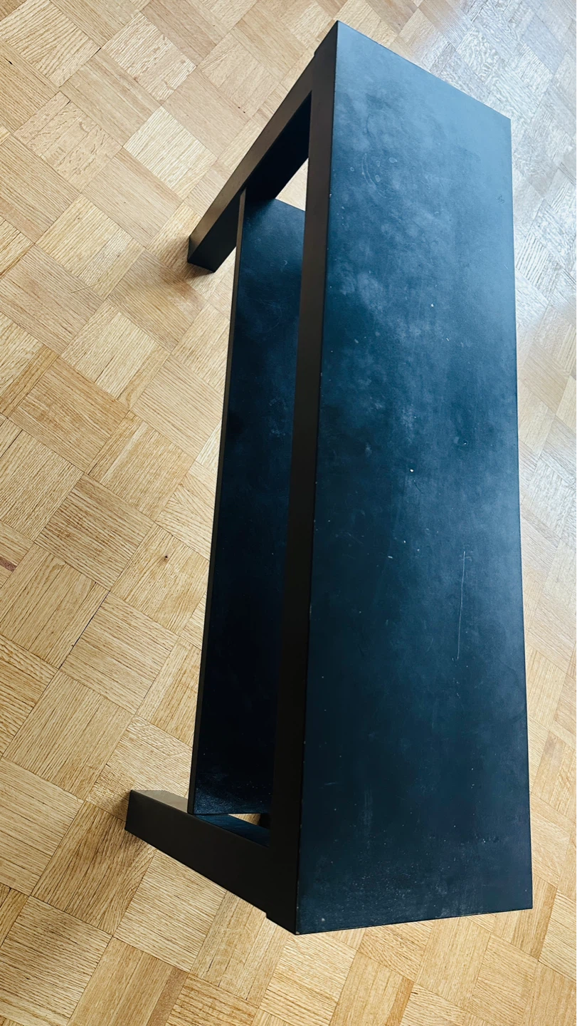 Black TV Stand with Shelf - photo 2