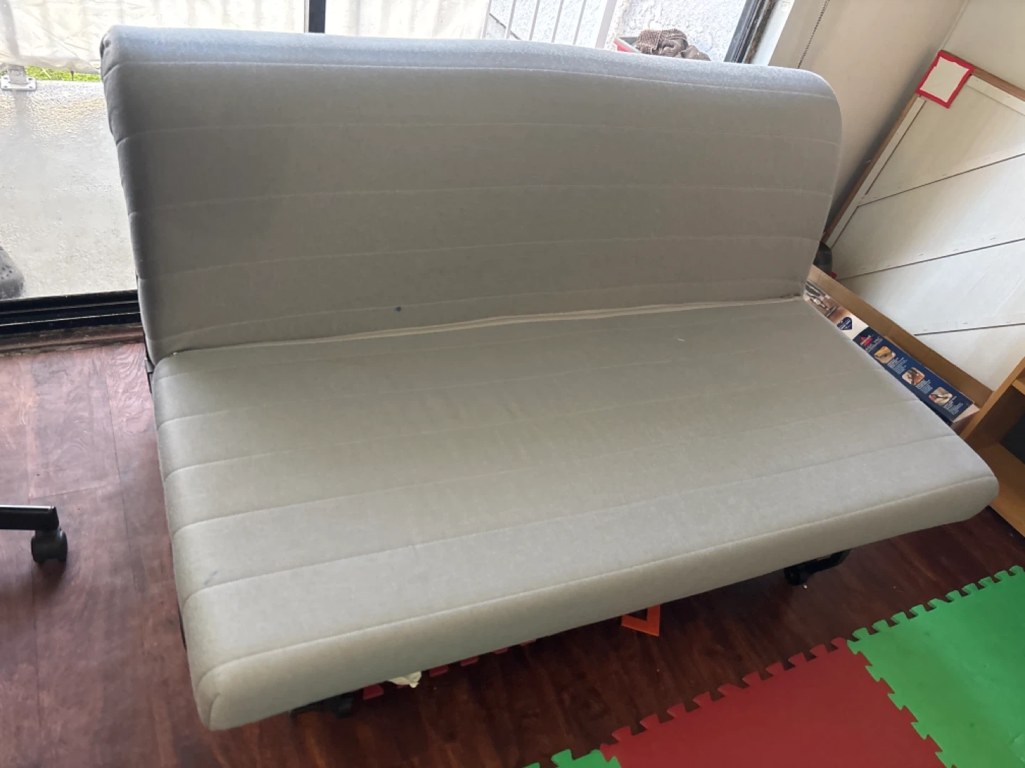 Futon Sofa Bed with Patterned Cover - photo 2