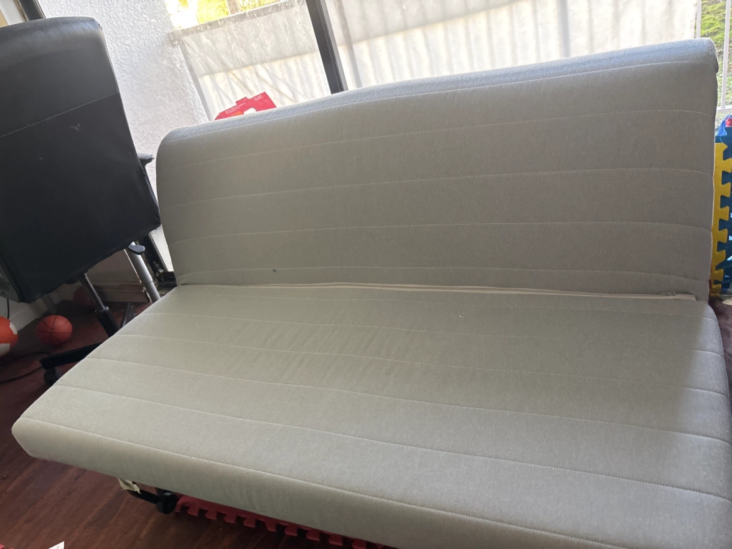 Futon Sofa Bed with Patterned Cover - photo 3