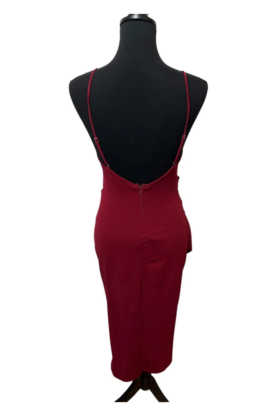 Red Spaghetti Strap Wrap Dress - photo 5
