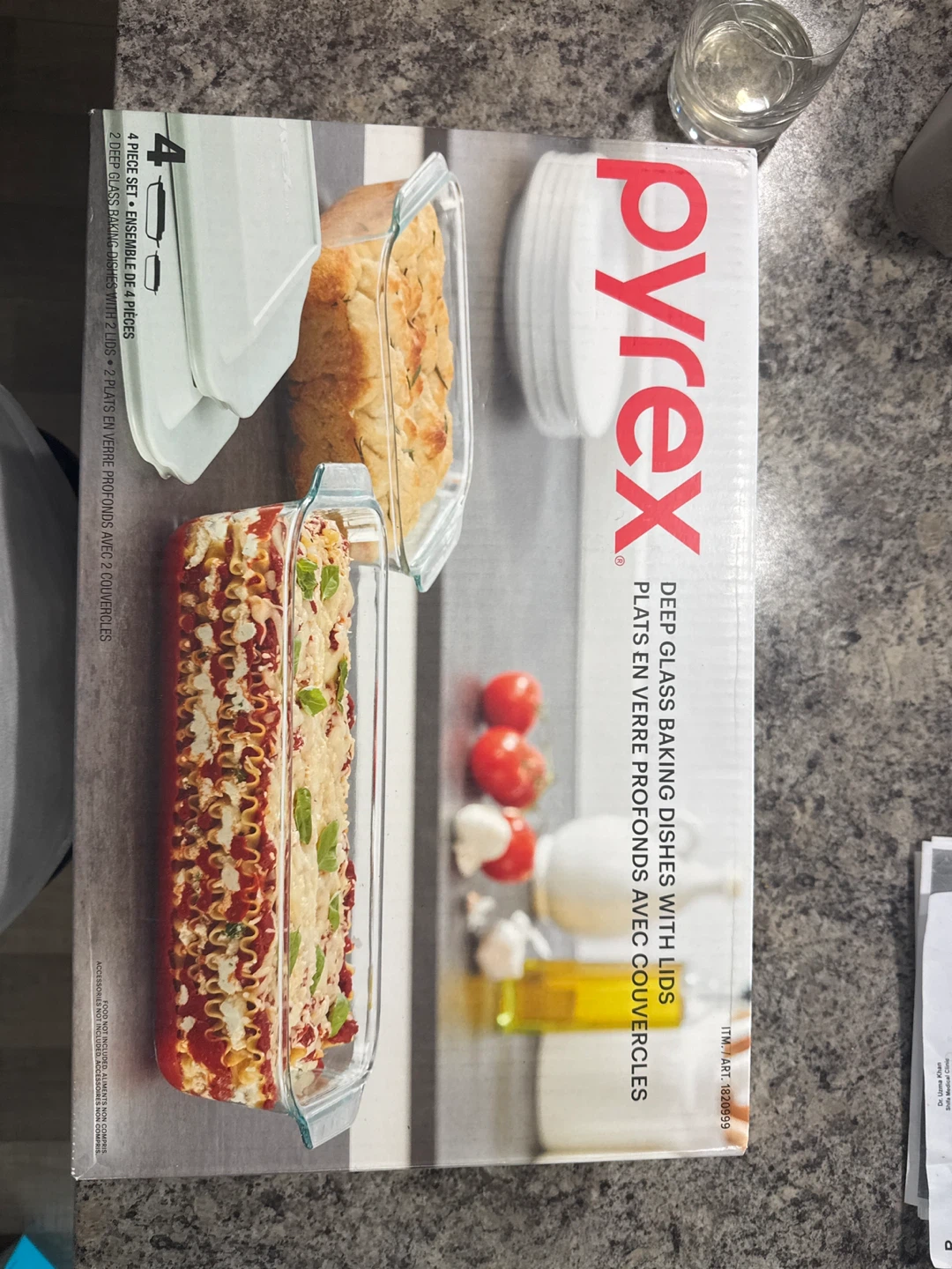Pyrex Deep Glass Baking Dishes with Lids (4 Piece Set)