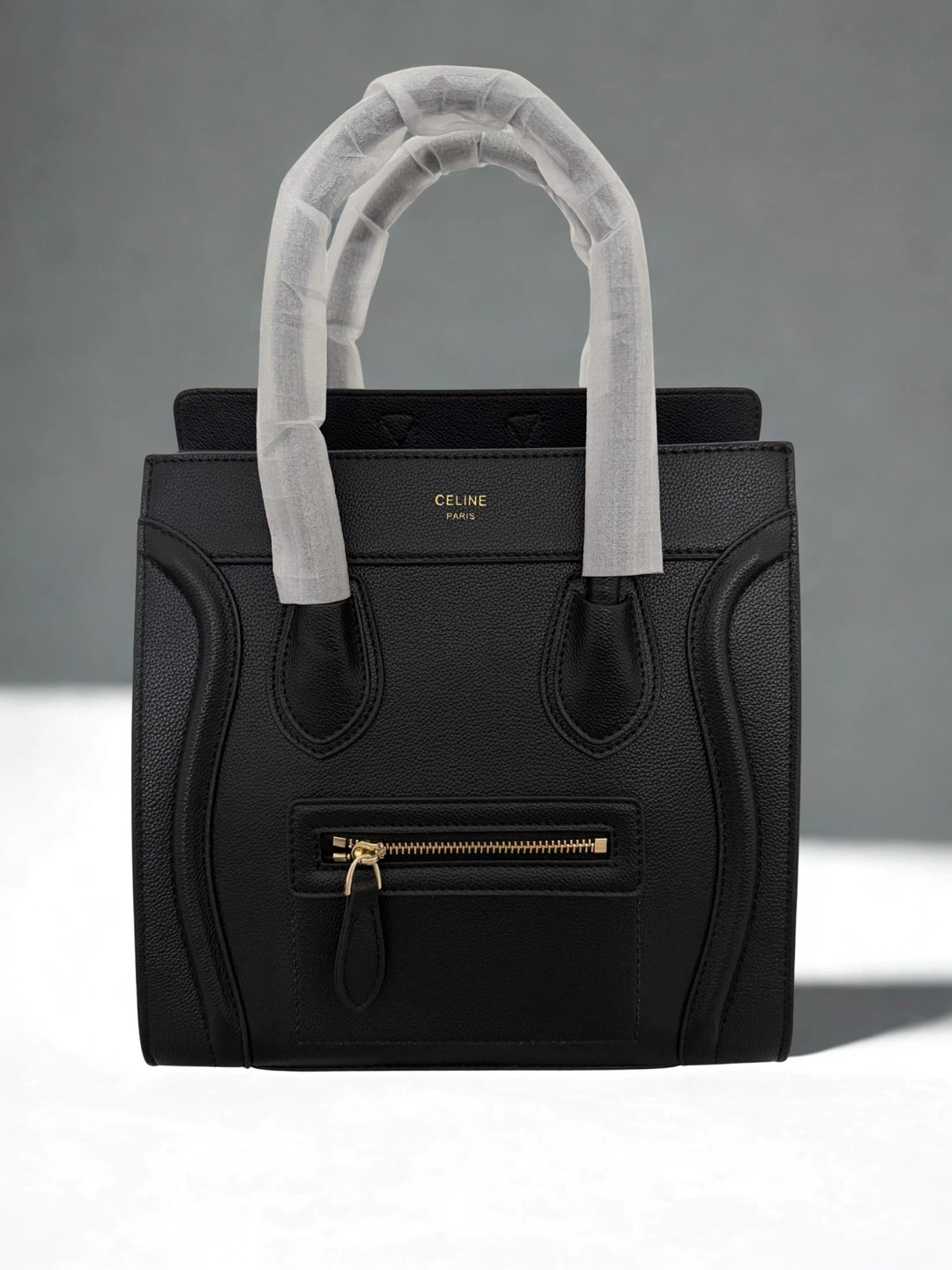 Celine Black Leather Mini Luggage Tote