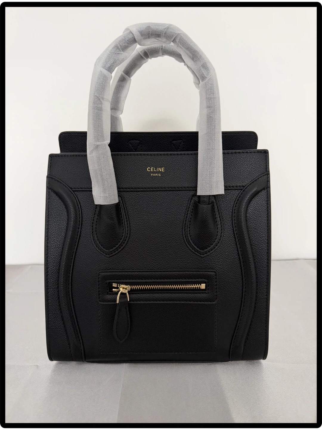 Celine Black Leather Mini Luggage Tote - photo 3