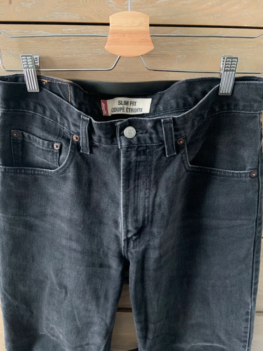 Levi's 501 Black Slim Fit Jeans - photo 3
