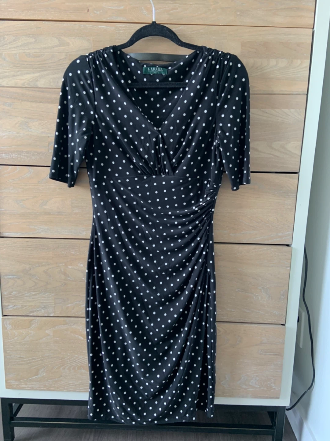 Lauren Ralph Lauren Black Polka Dot Sheath Dress - photo 3