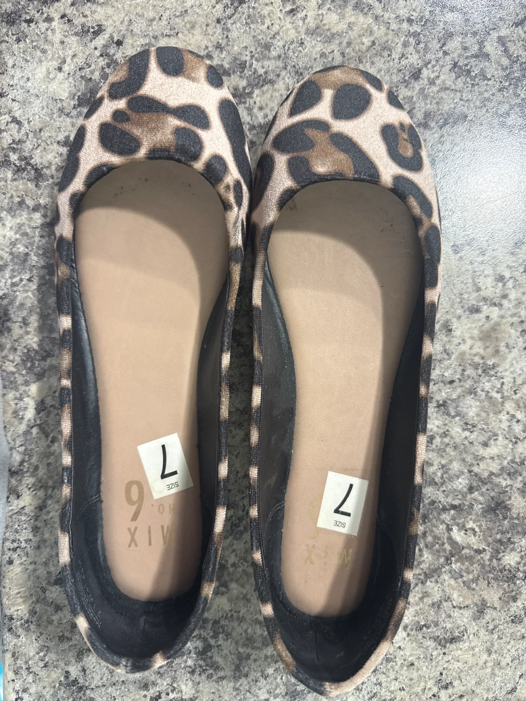 MIX. No. 6 Leopard Print Ballet Flats - Size 7