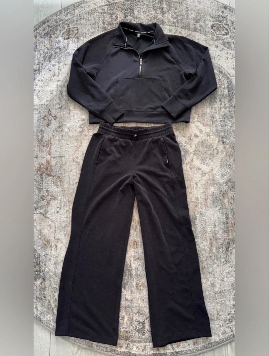 DKNY Sport Highline Ribbed Sweater & Wide Leg Pants