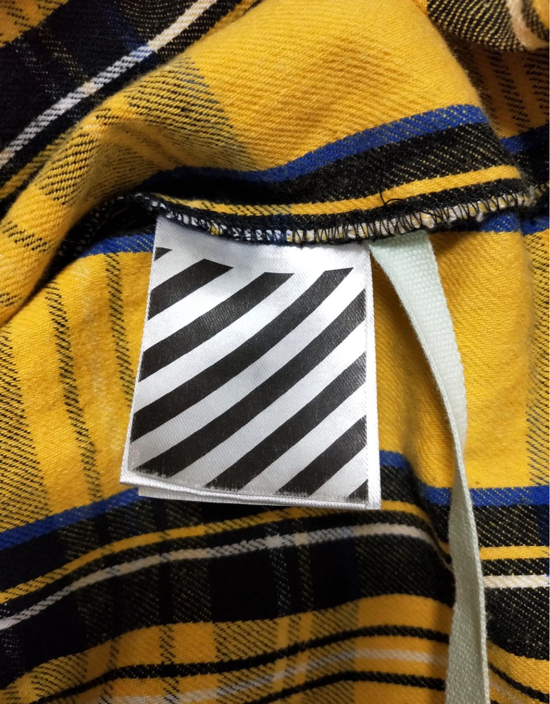 OFF-WHITE c/o VIRGIL ABLOH Yellow Plaid Flannel Shirt XS - photo 4