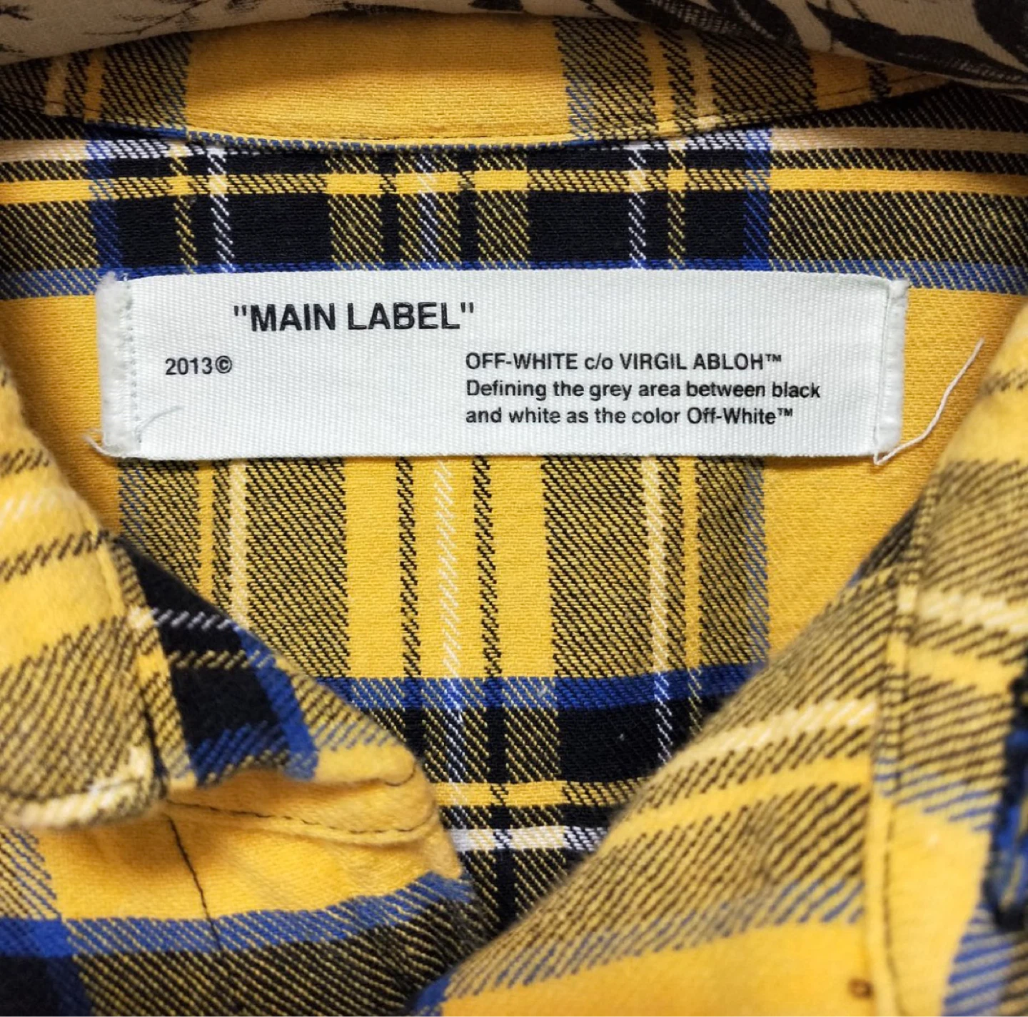 OFF-WHITE c/o VIRGIL ABLOH Yellow Plaid Flannel Shirt XS - photo 5