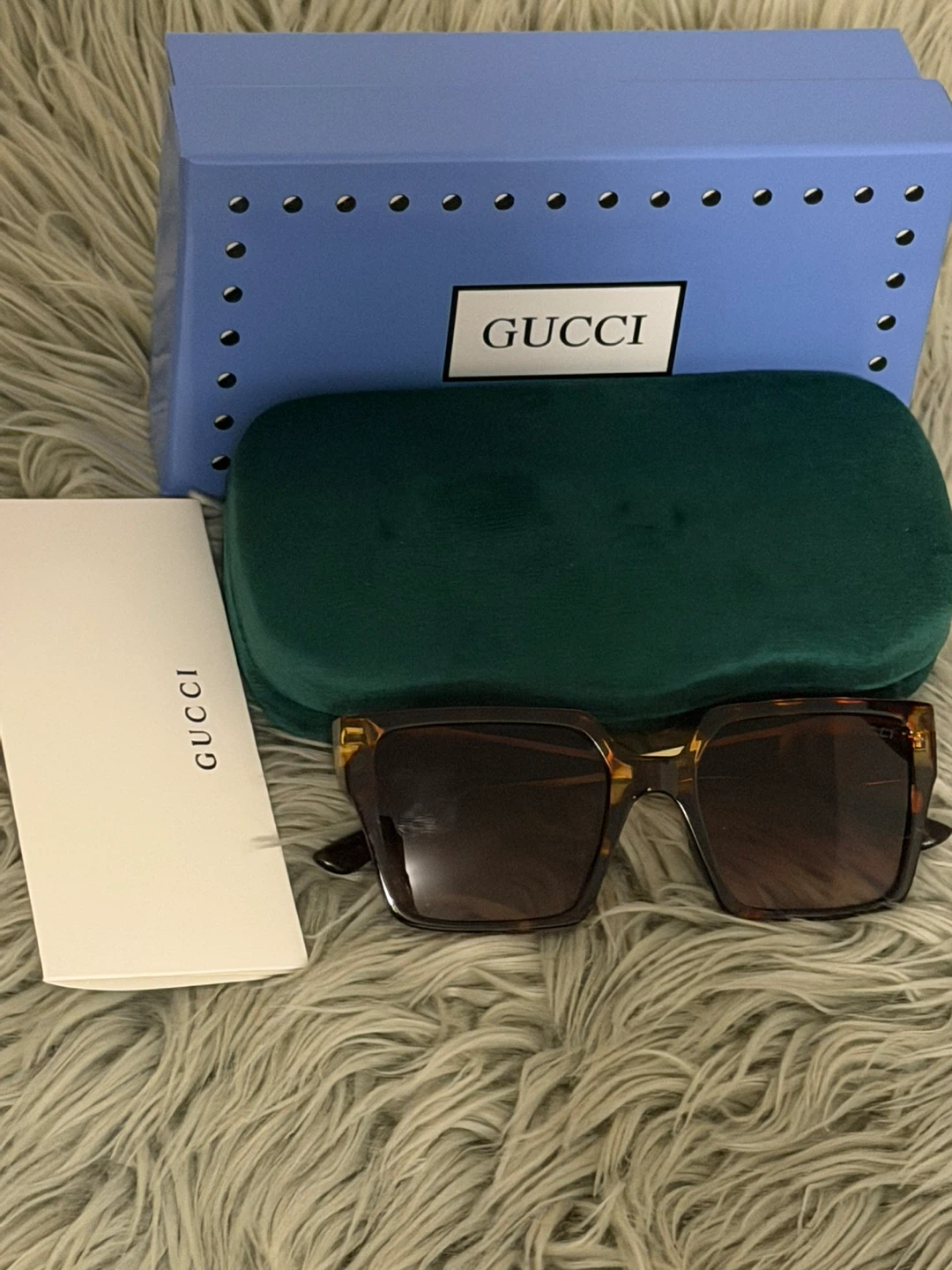 Gucci Tortoiseshell Square Sunglasses