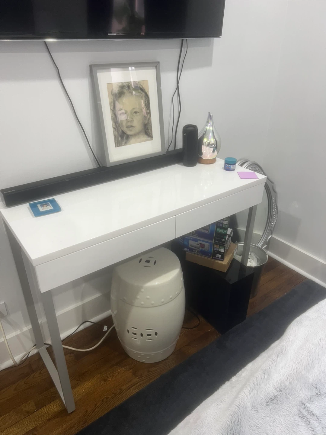 White small desk