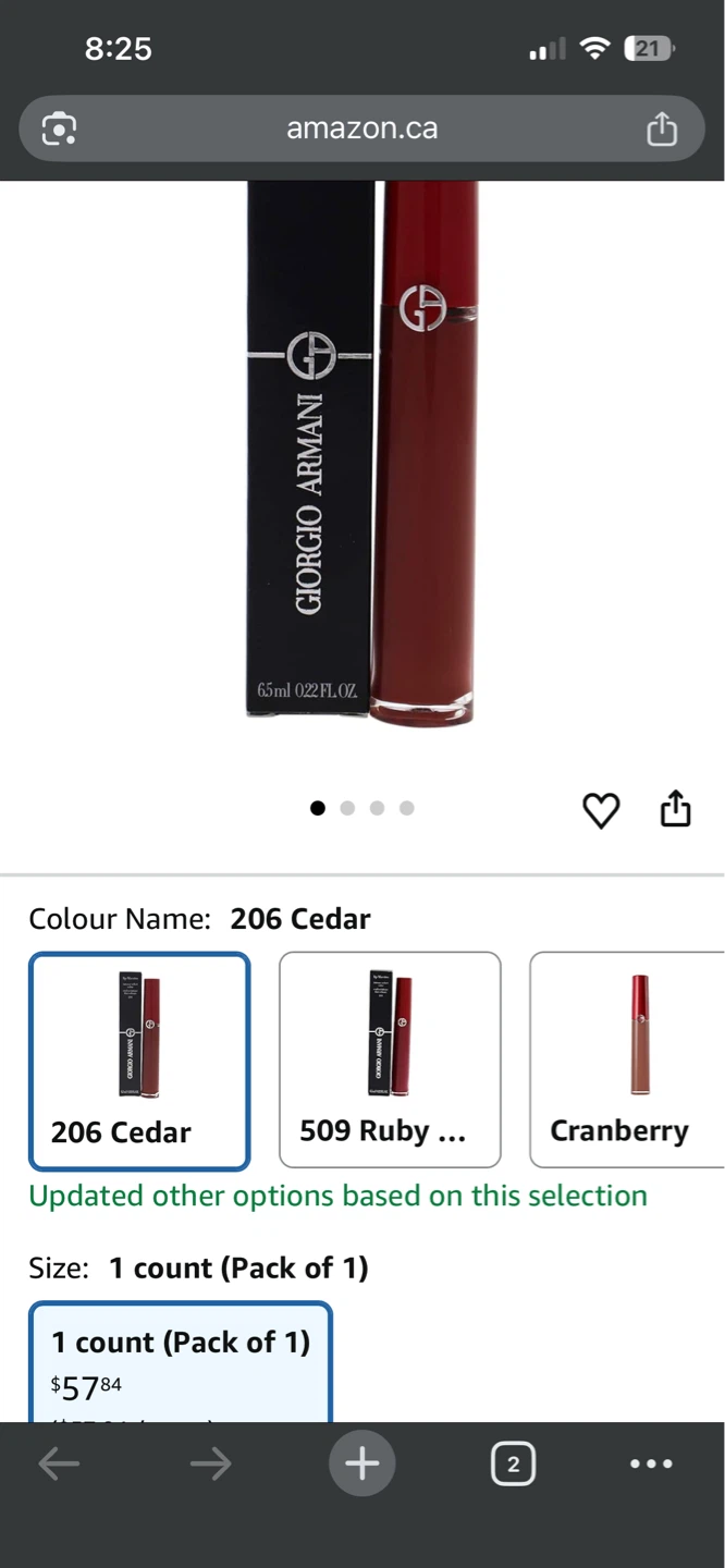 Giorgio Armani Lip Maestro 206 Cedar