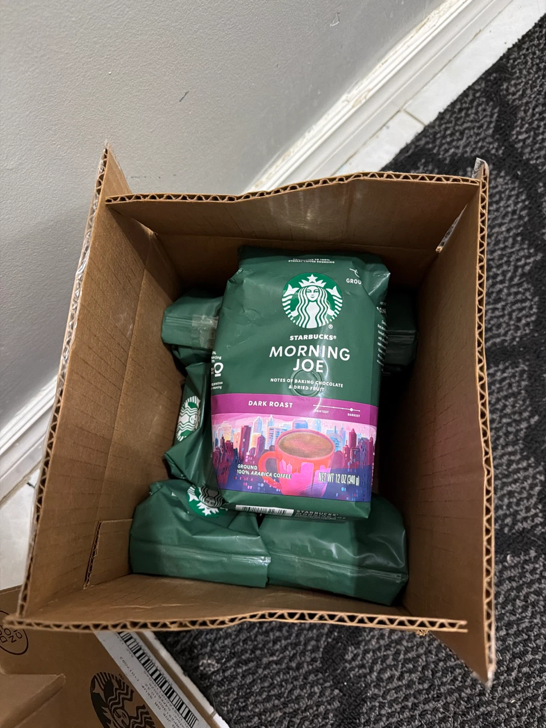 Starbucks Morning Joe Dark Roast Coffee (6 x 12oz Bags)