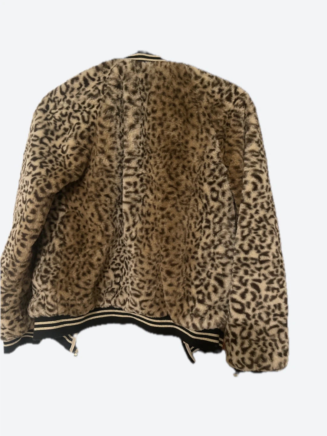 Faux Fur Leopard Print Bomber Jacket - photo 3