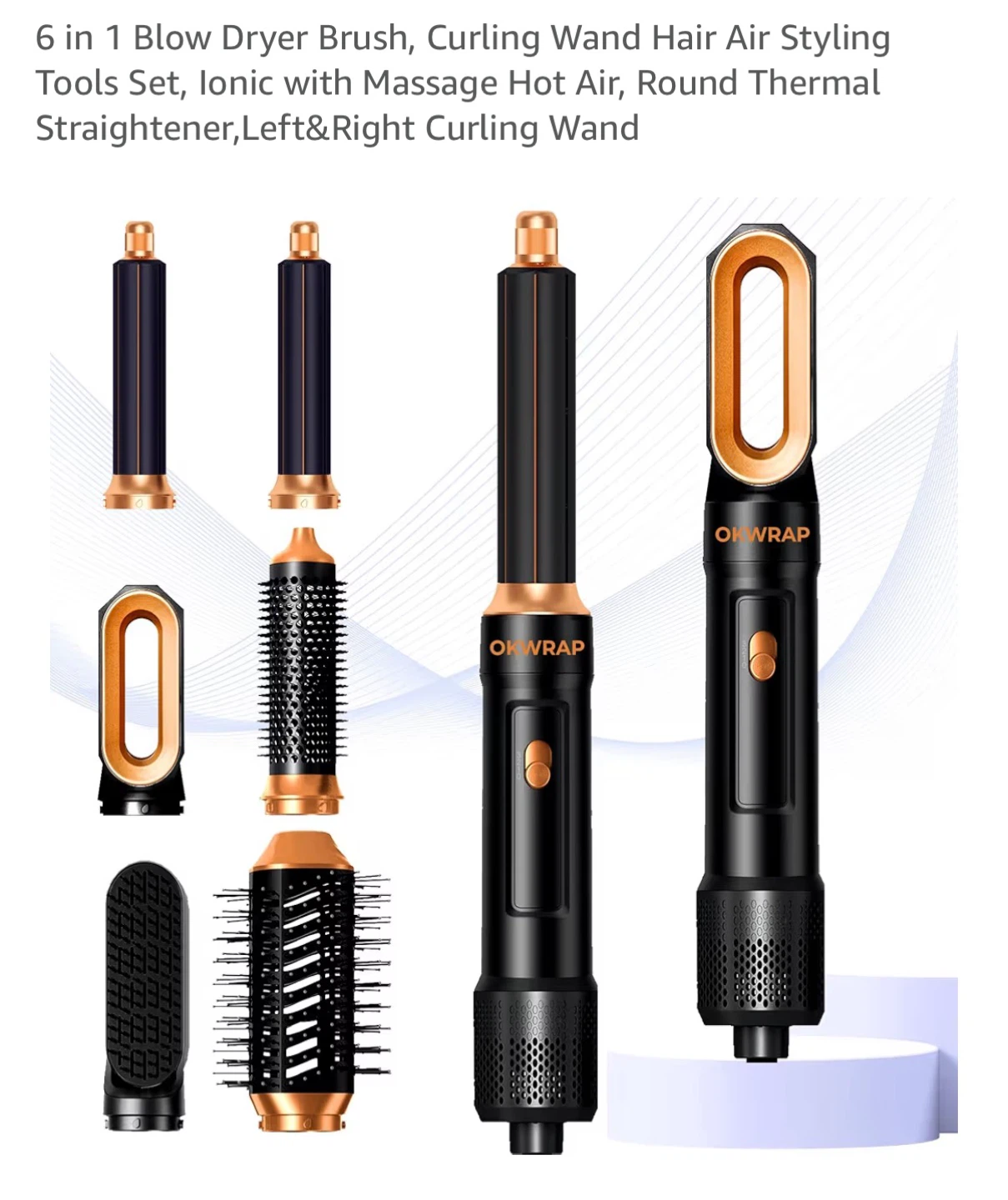 OKWRAP 6 in 1 Hair Styling Tools Set