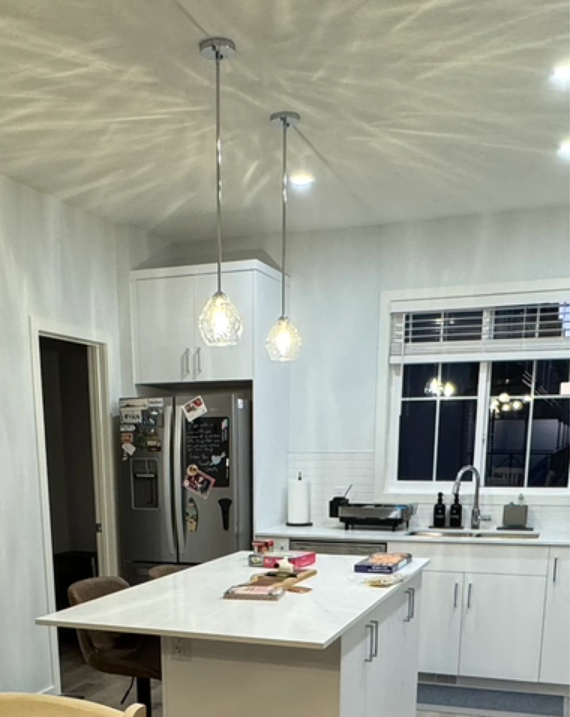 Set of 2 Modern Pendant Lights with Clear Glass Shades - photo 2