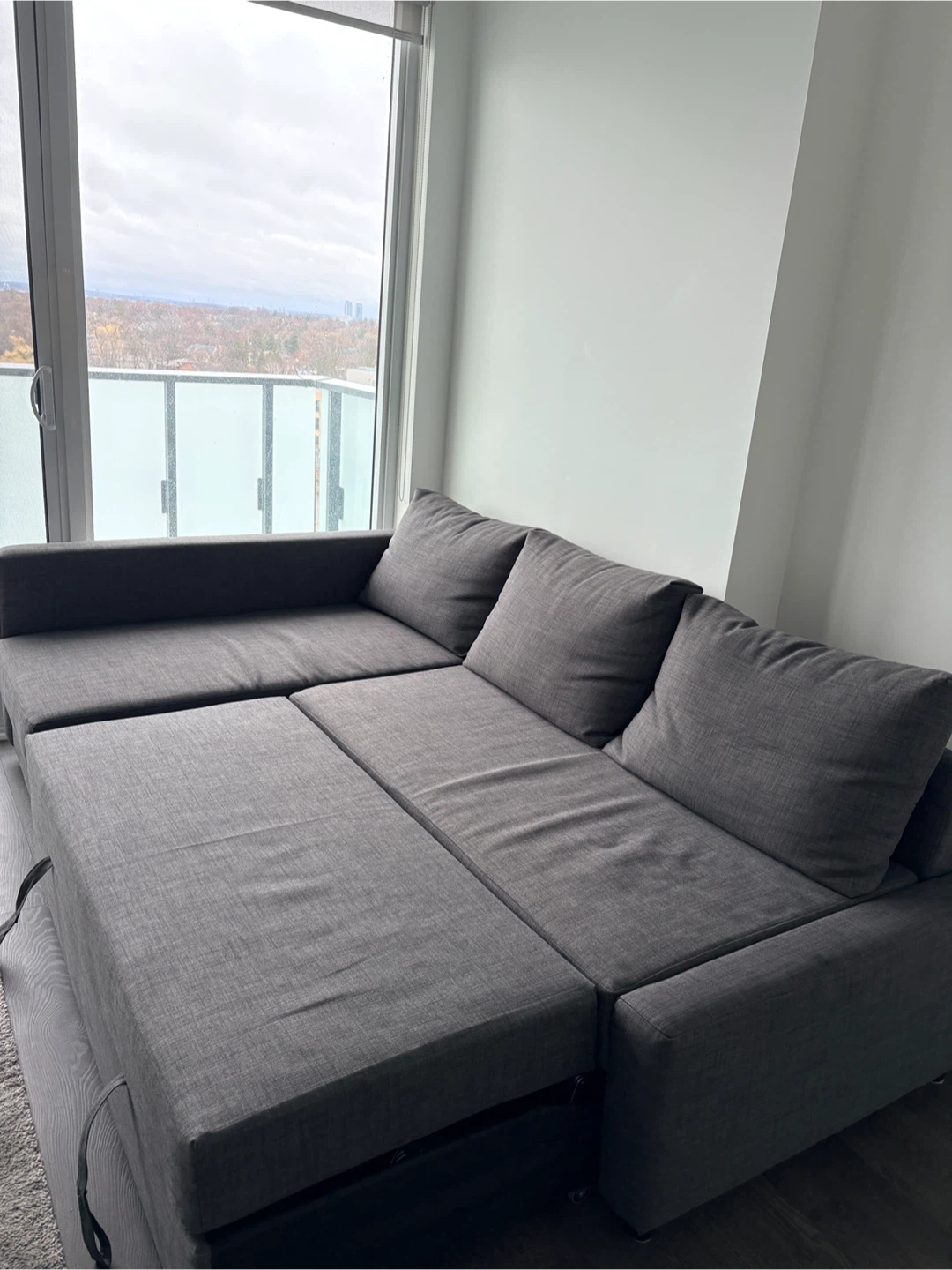 Dark Grey Sectional Sofa Bed with Storage - photo 2