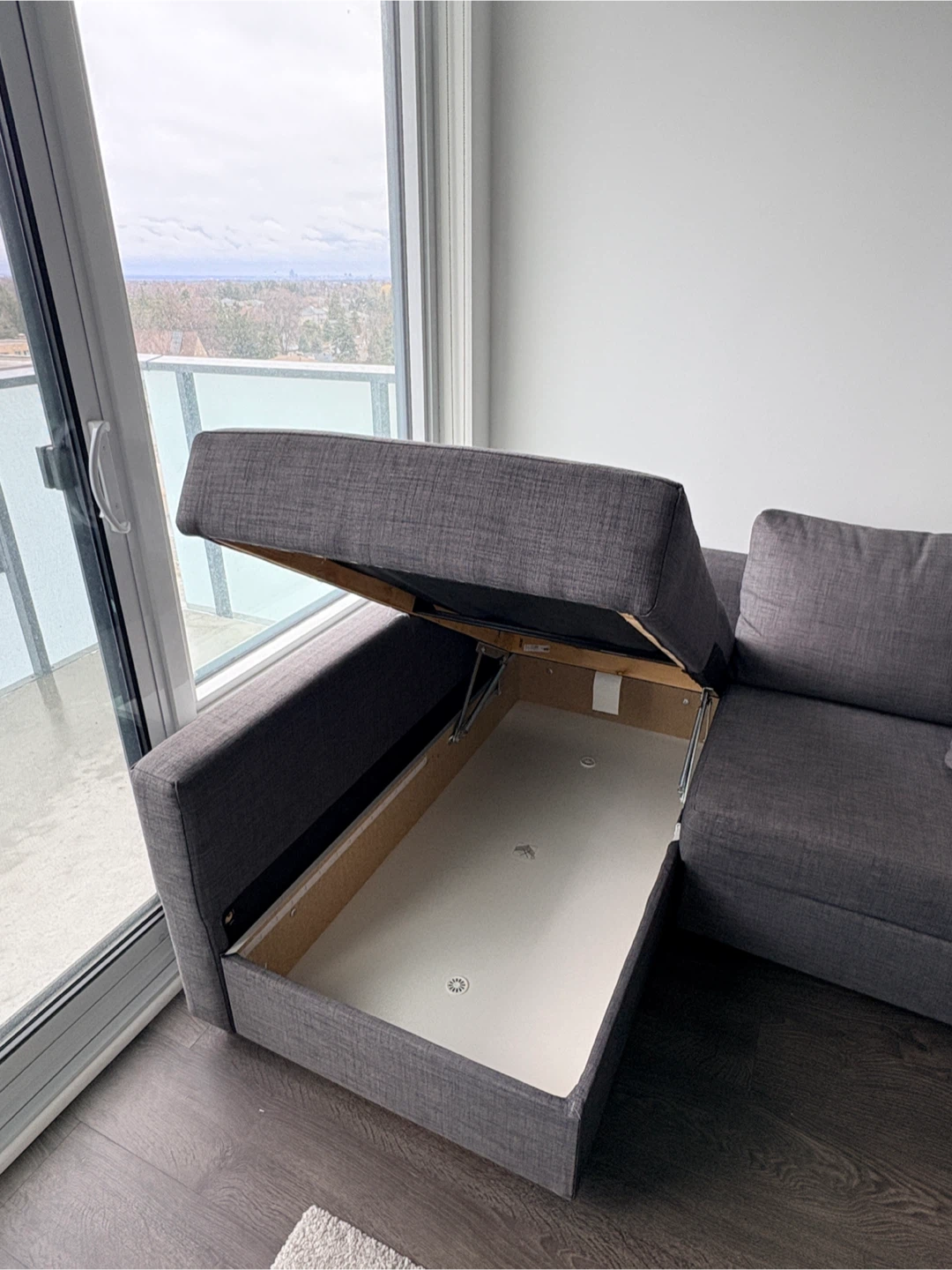 Dark Grey Sectional Sofa Bed with Storage - photo 4