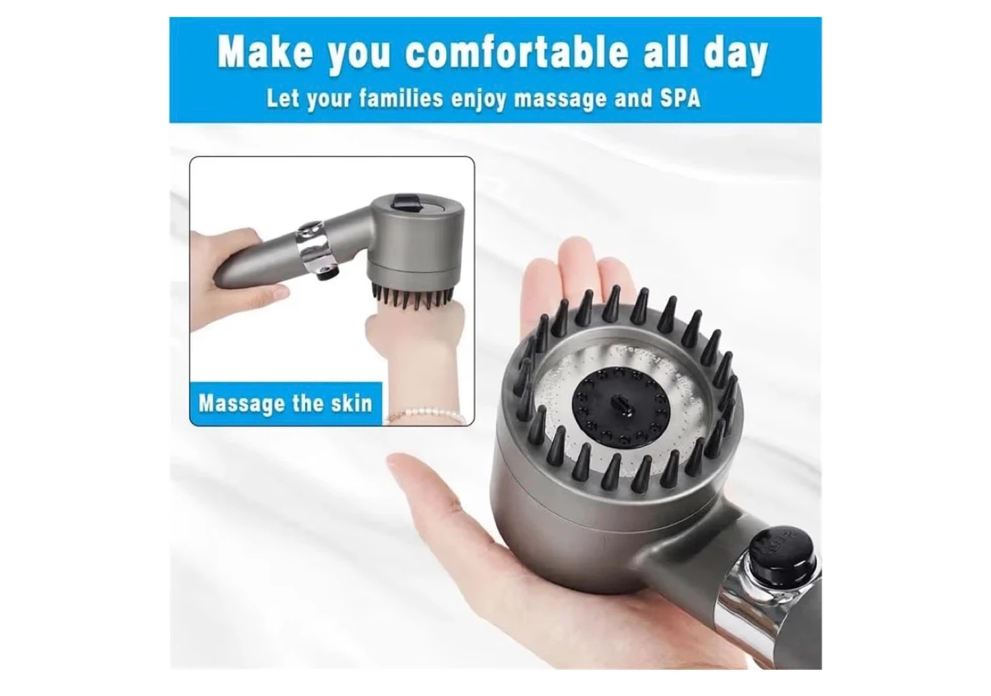 3+1 Spray Modes High-pressure Filtered Handheld Shower Head - photo 2